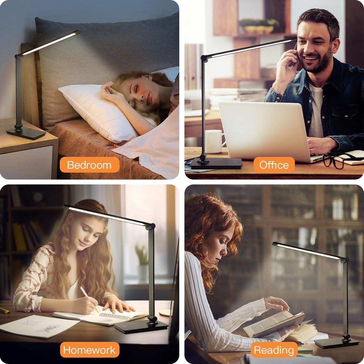 Lámpara de Escritorio LED LUZOLUMIN Plegable 700 Lúmenes