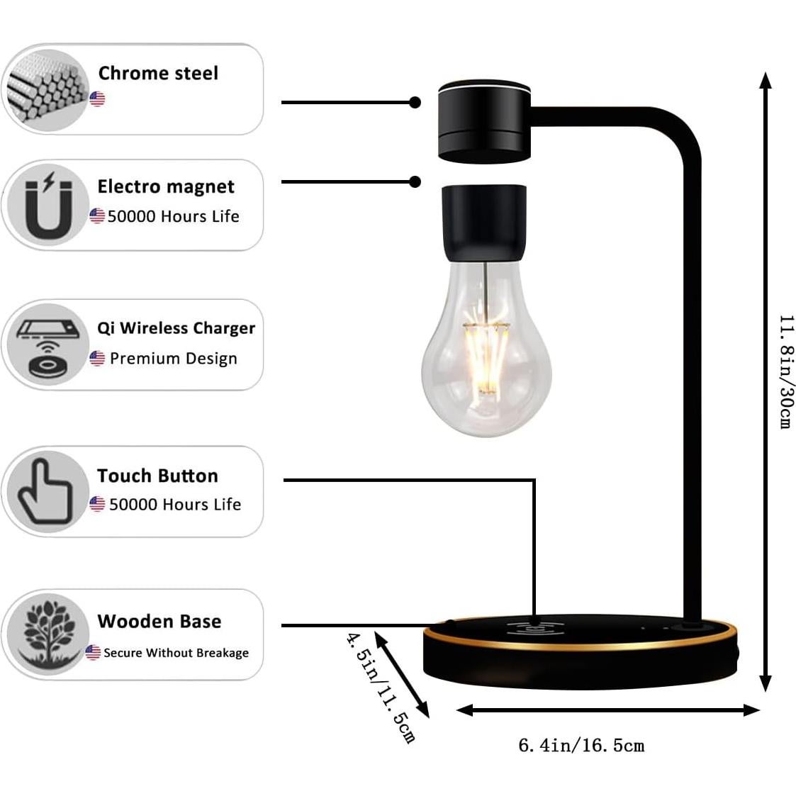 Lámpara LED Flotante DIDWI TECH con Cargador Inalámbrico