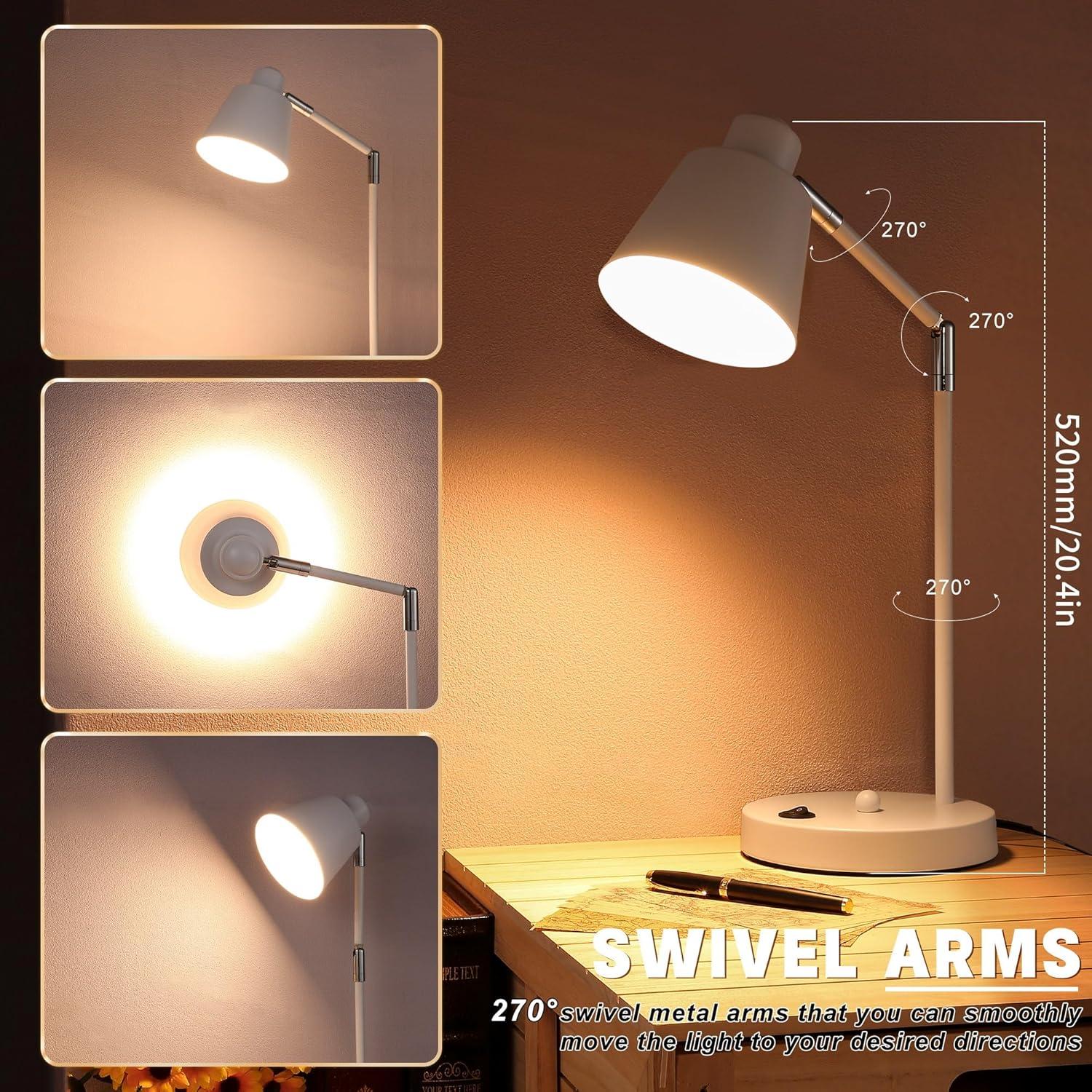 Lámpara de Escritorio LED Anxingtools con Carga USB Duales