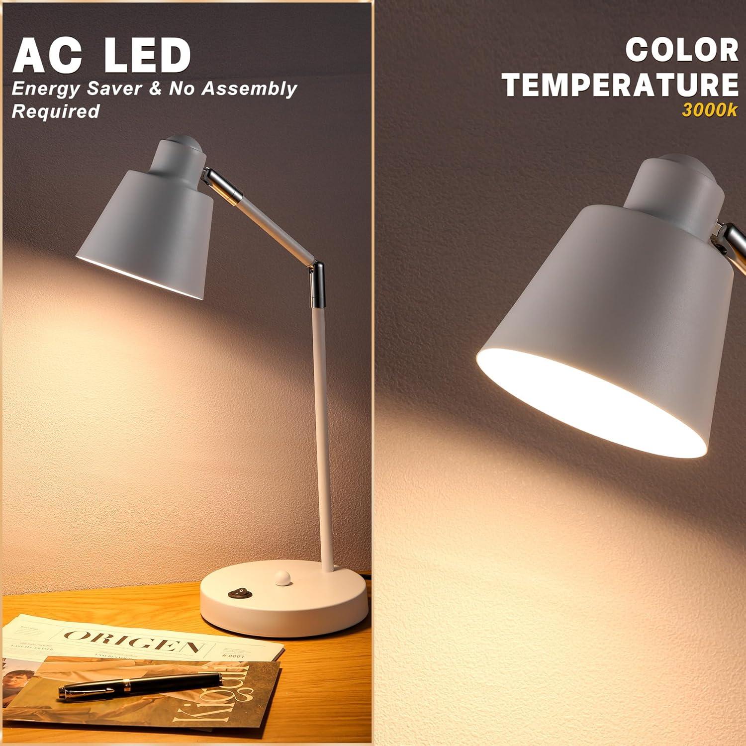 Lámpara de Escritorio LED Anxingtools con Carga USB Duales