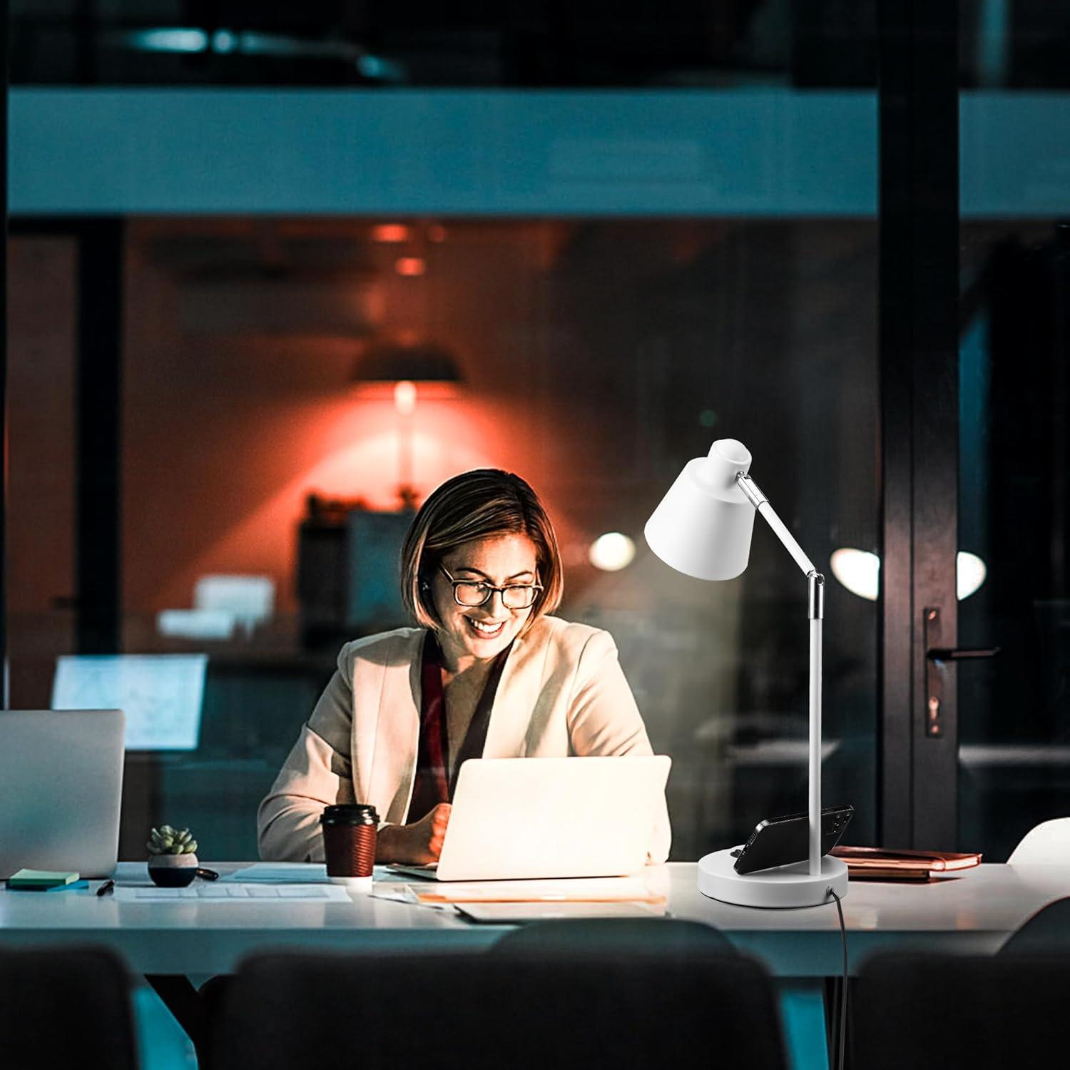 Lámpara de Escritorio LED Anxingtools con Carga USB Duales