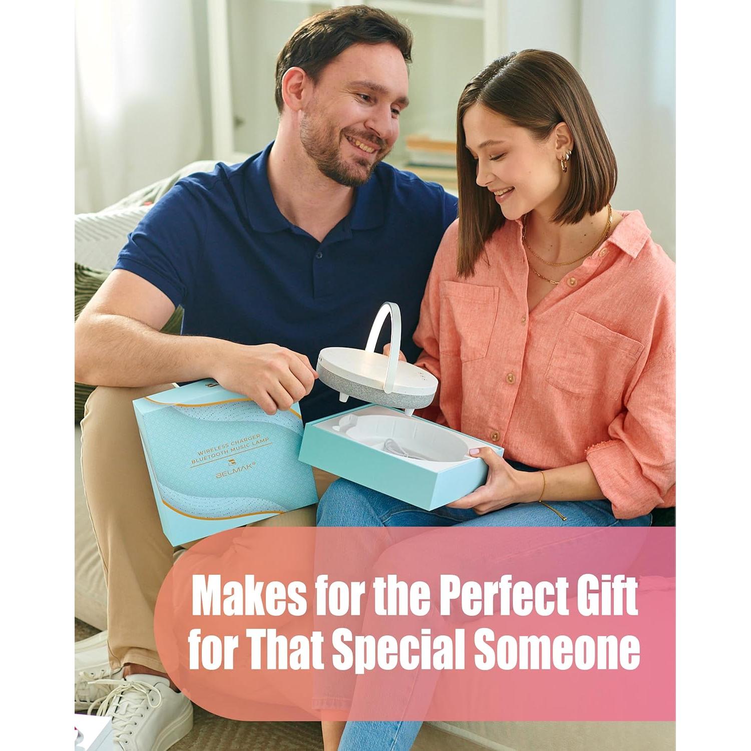 Lámpara de Noche LED BELMAK T11 con Cargador Inalámbrico 6 en 1