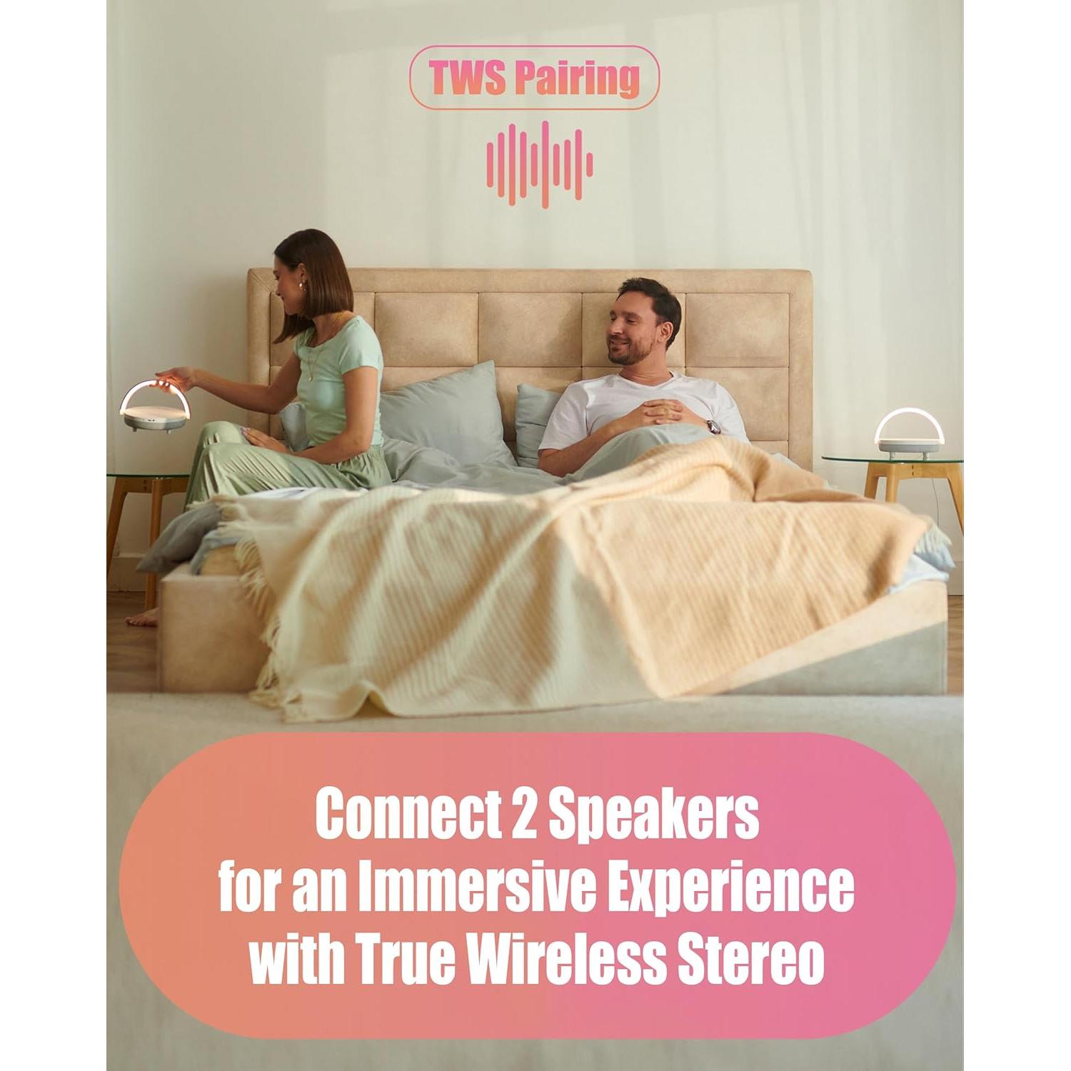 Lámpara de Noche LED BELMAK T11 con Cargador Inalámbrico 6 en 1