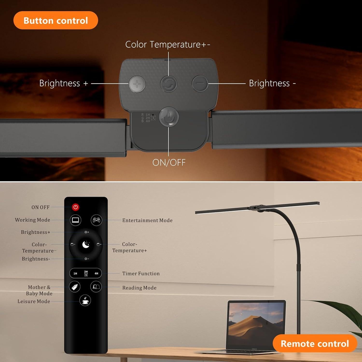 Lámpara de Escritorio ULTEM 15W Ajustable con Luz Regulable