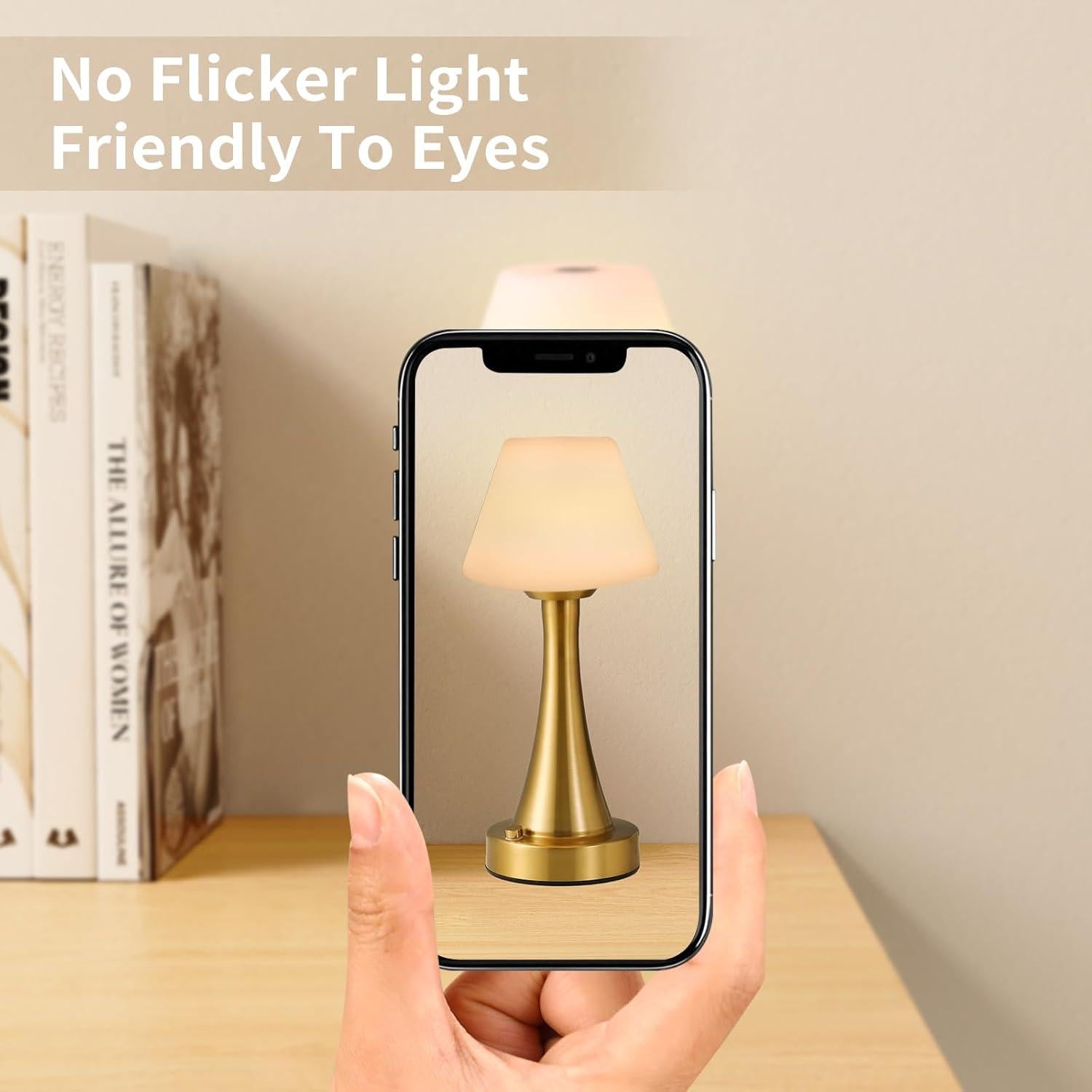 Lámpara de Mesa LED Recargable USB URLIGHTS YD03 30cm Latón Antiguo