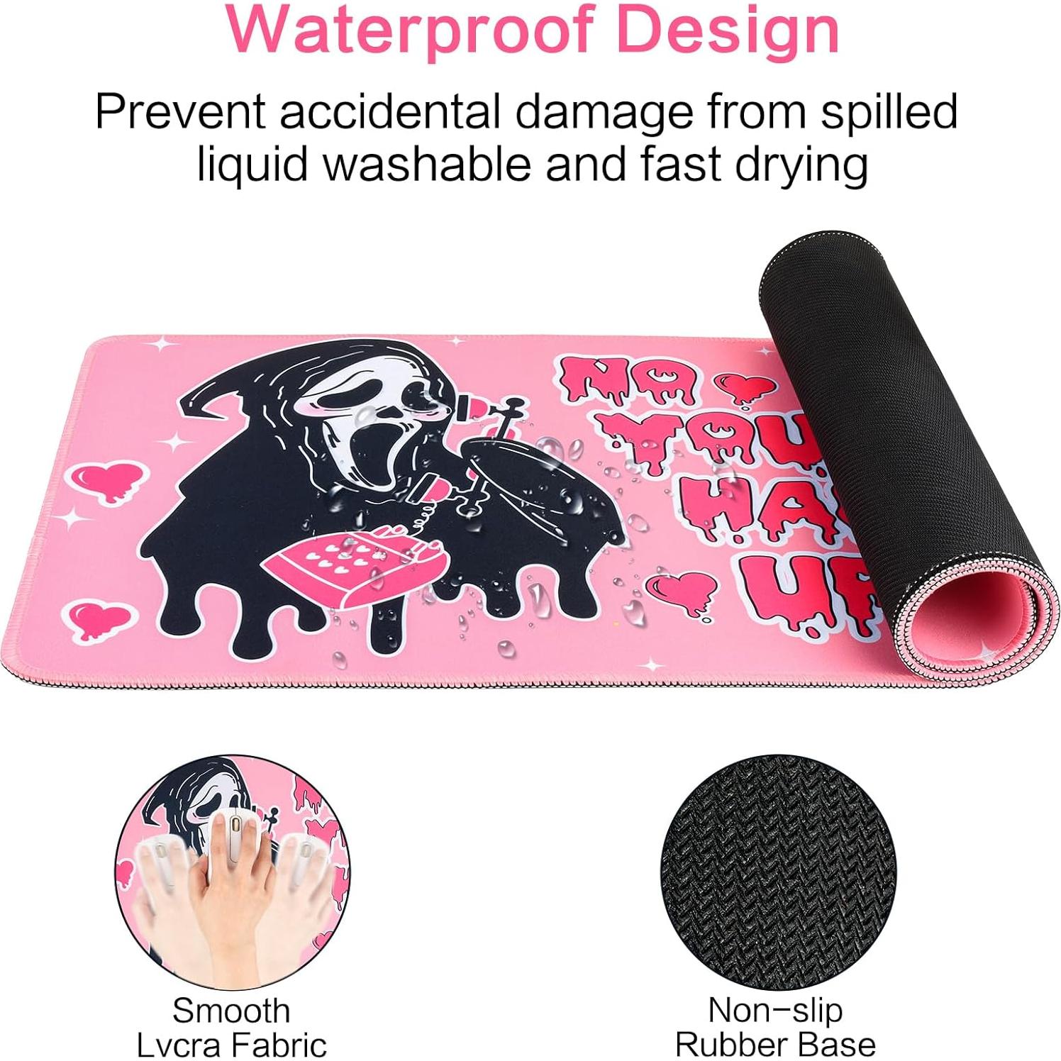 Alfombrilla de Ratón Gaming Grande BOHJPIS Rosa 80x30cm Antideslizante