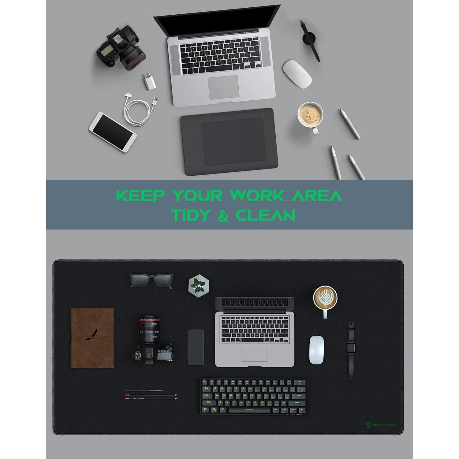 Alfombrilla de Ratón Gaming Black Shark 120x60 cm Antideslizante