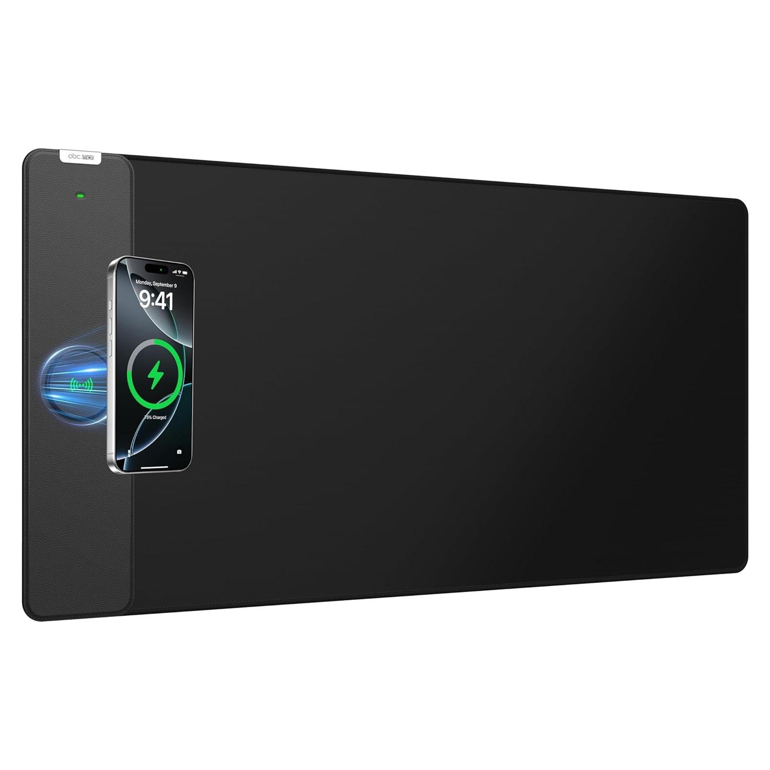 Alfombrilla de Carga Inalámbrica 15W abc.mat 80x40cm Negra