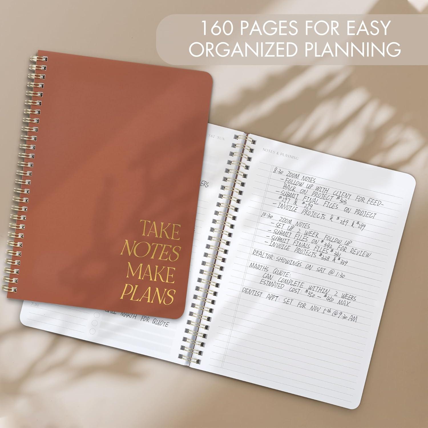 Planificador Diario ZICOTO Terracota A5 Sin Fecha 160 Páginas