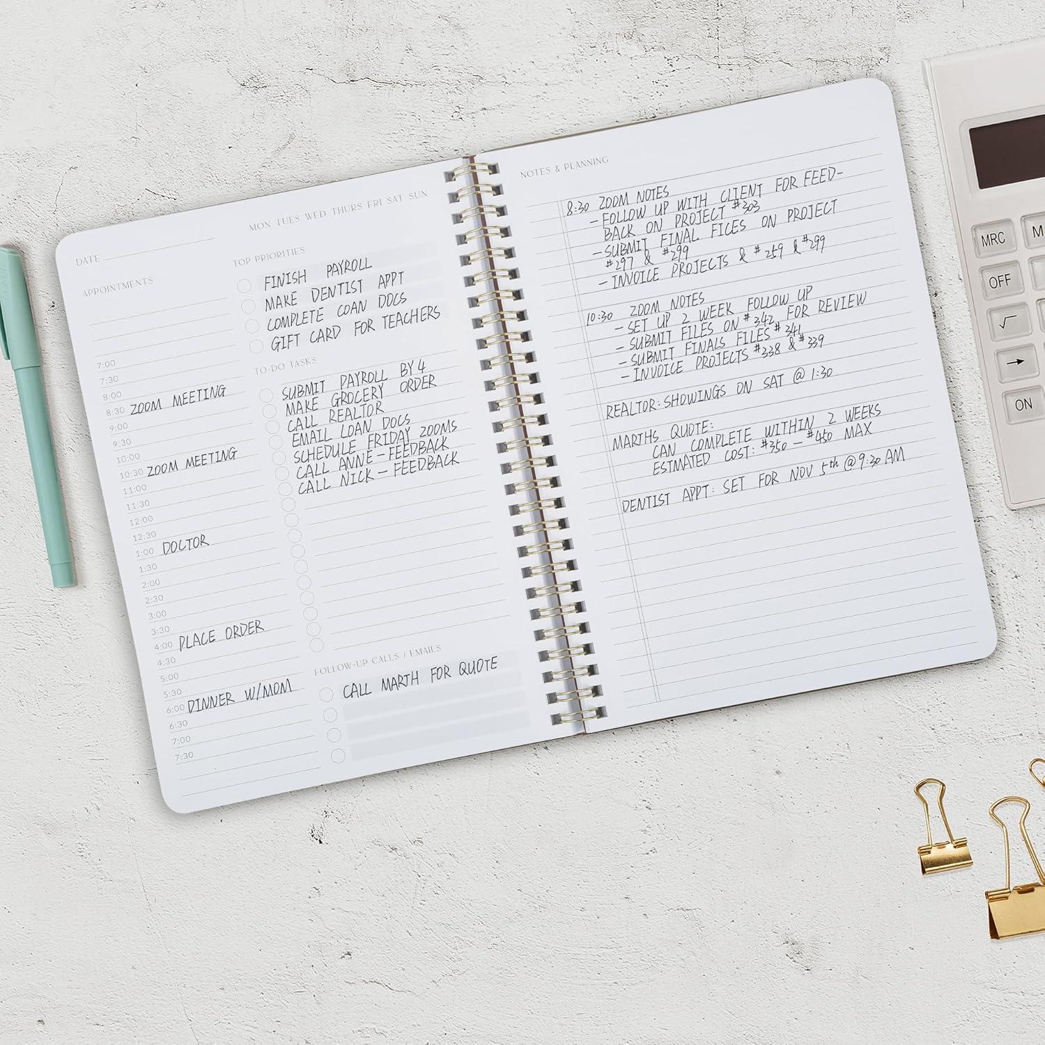 Planificador Diario ZICOTO Terracota A5 Sin Fecha 160 Páginas