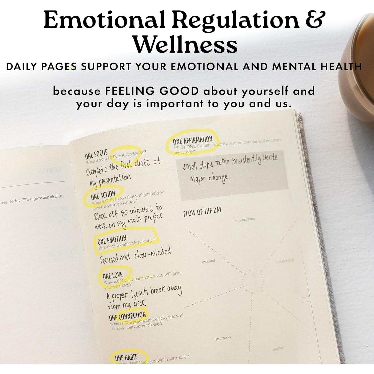 Planificador Diario ONE.FOCUS A5 Negro para TDAH - 90 Días