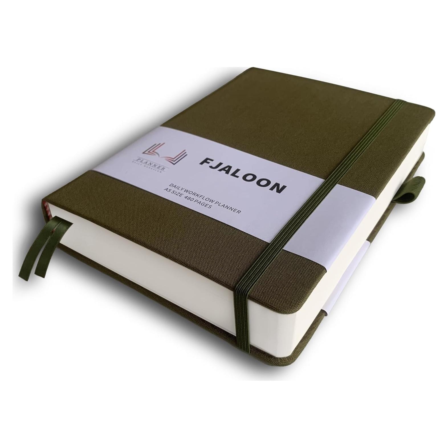 Planificador ADHD FJALOON A5 Sin Fecha Verde Oliva 480 Páginas