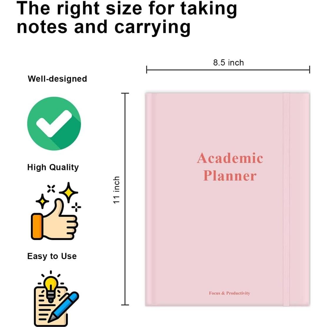 Planificador Académico No Datado Tuun Fuplan 2025-2026 Rosa 200 Páginas