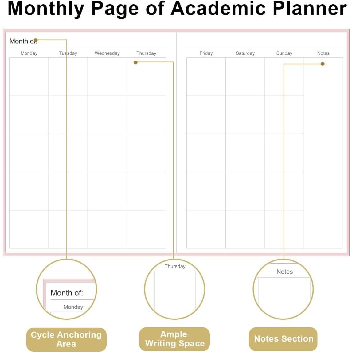 Planificador Académico No Datado Tuun Fuplan 2025-2026 Rosa 200 Páginas