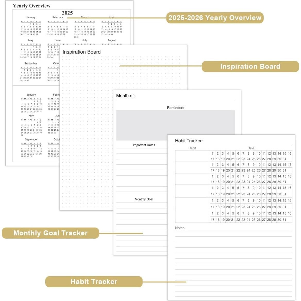 Planificador Académico No Datado Tuun Fuplan 2025-2026 Rosa 200 Páginas