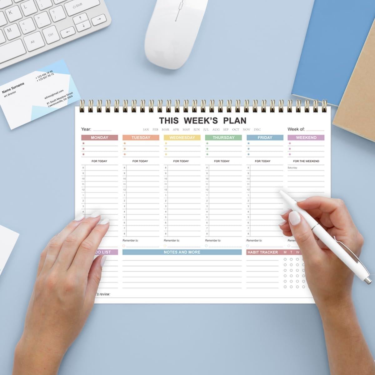 Planificador Semanal Sin Fecha Tuun Fuplan A4 Colorido 52 Hojas