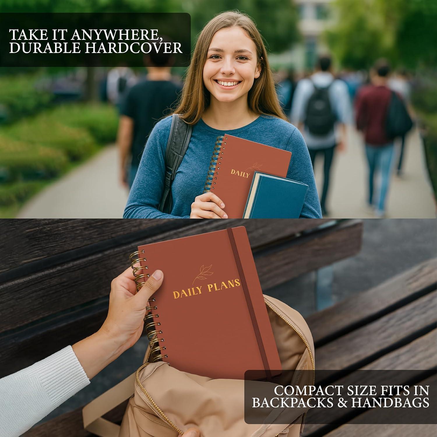 Planificador Diario No Fechado Only Zest 164 Páginas Rojo Terracota