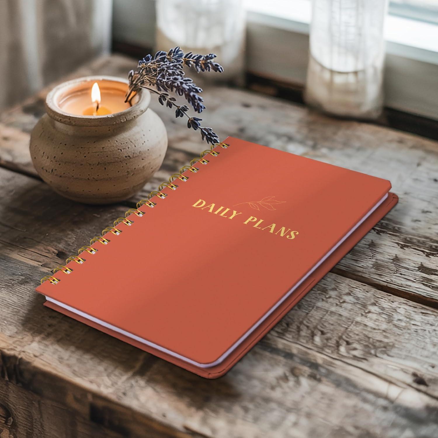 Planificador Diario No Fechado Only Zest 164 Páginas Rojo Terracota