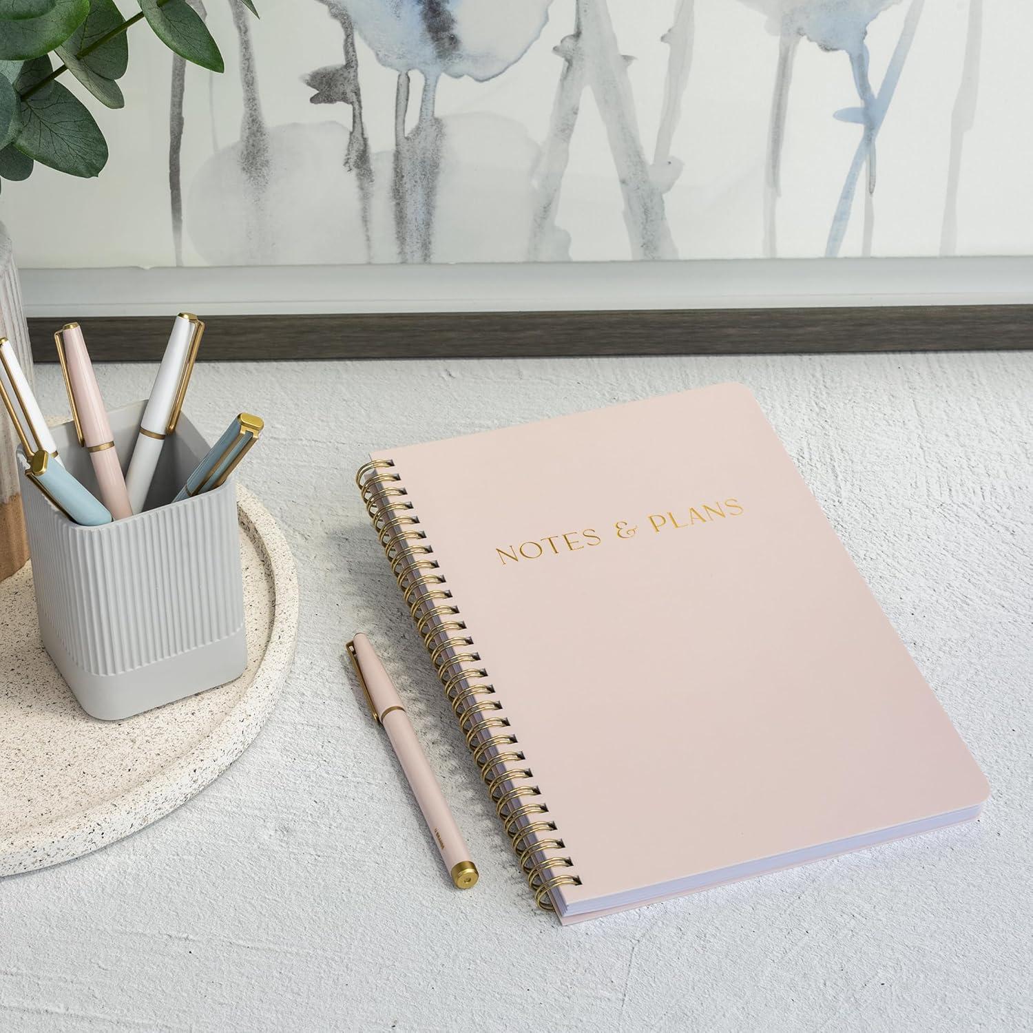 Planificador Diario ZICOTO Rosa Champán 160 Páginas Sin Fecha