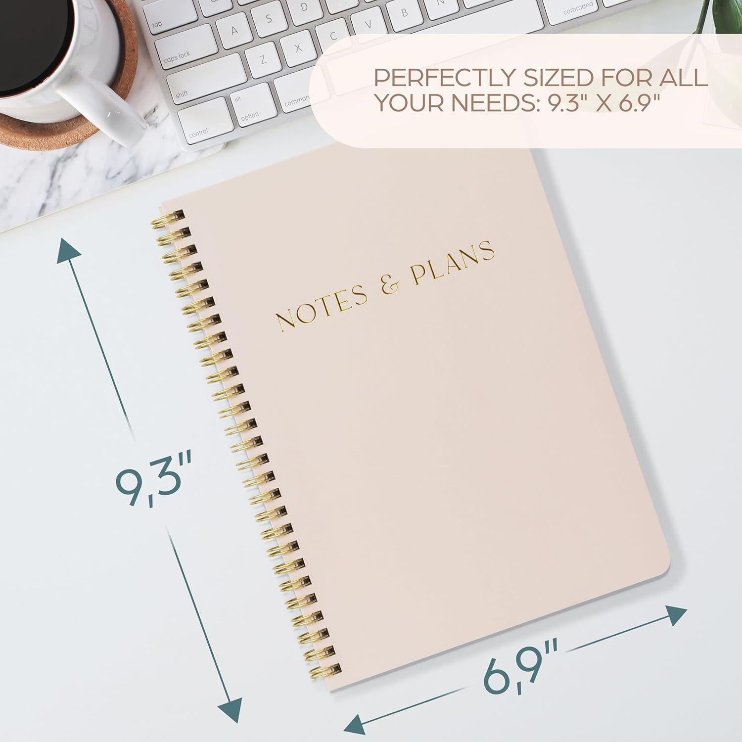 Planificador Diario ZICOTO Rosa Champán 160 Páginas Sin Fecha