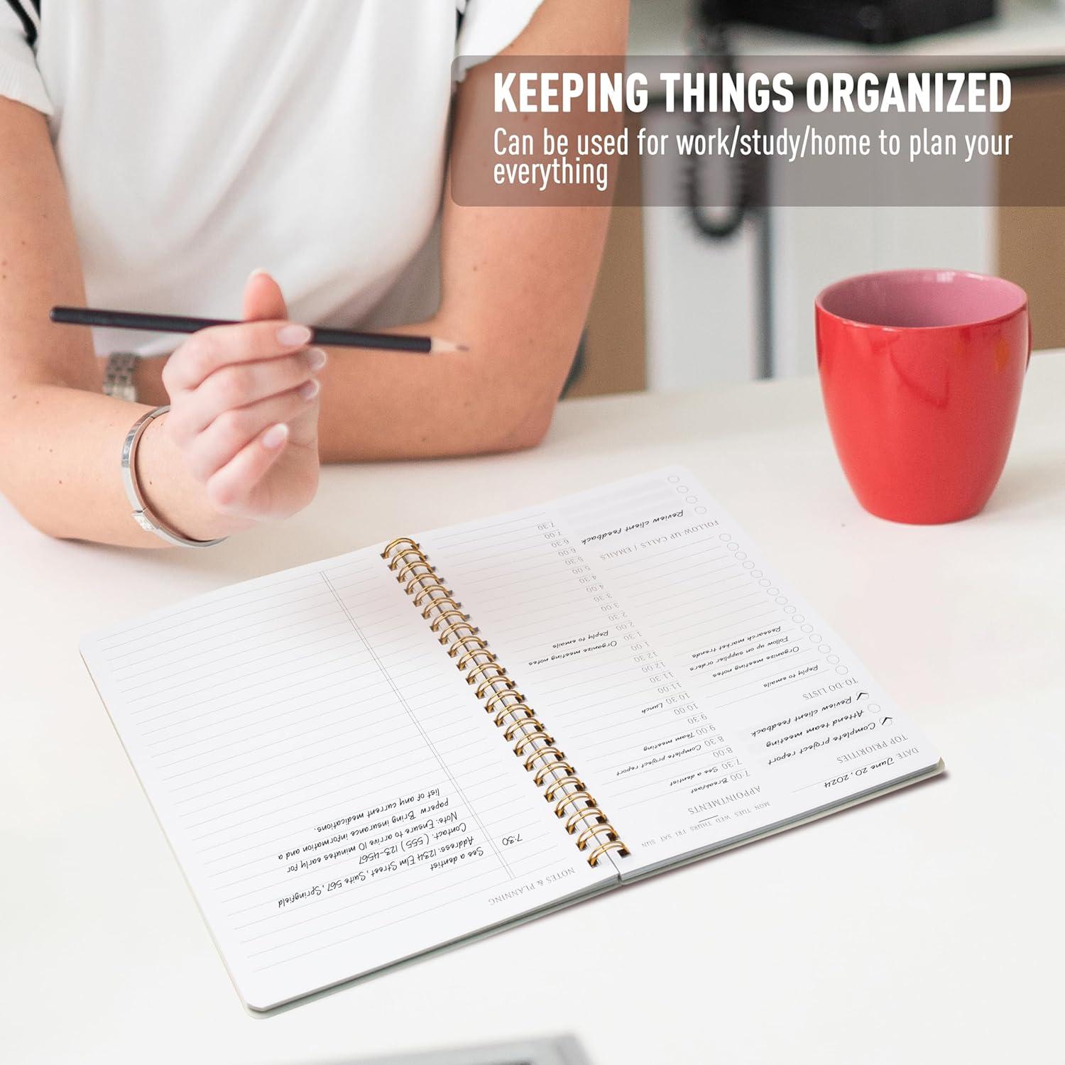 Planificador Diario Sin Fecha meDolove Verde Salvia 13.97x21.59cm