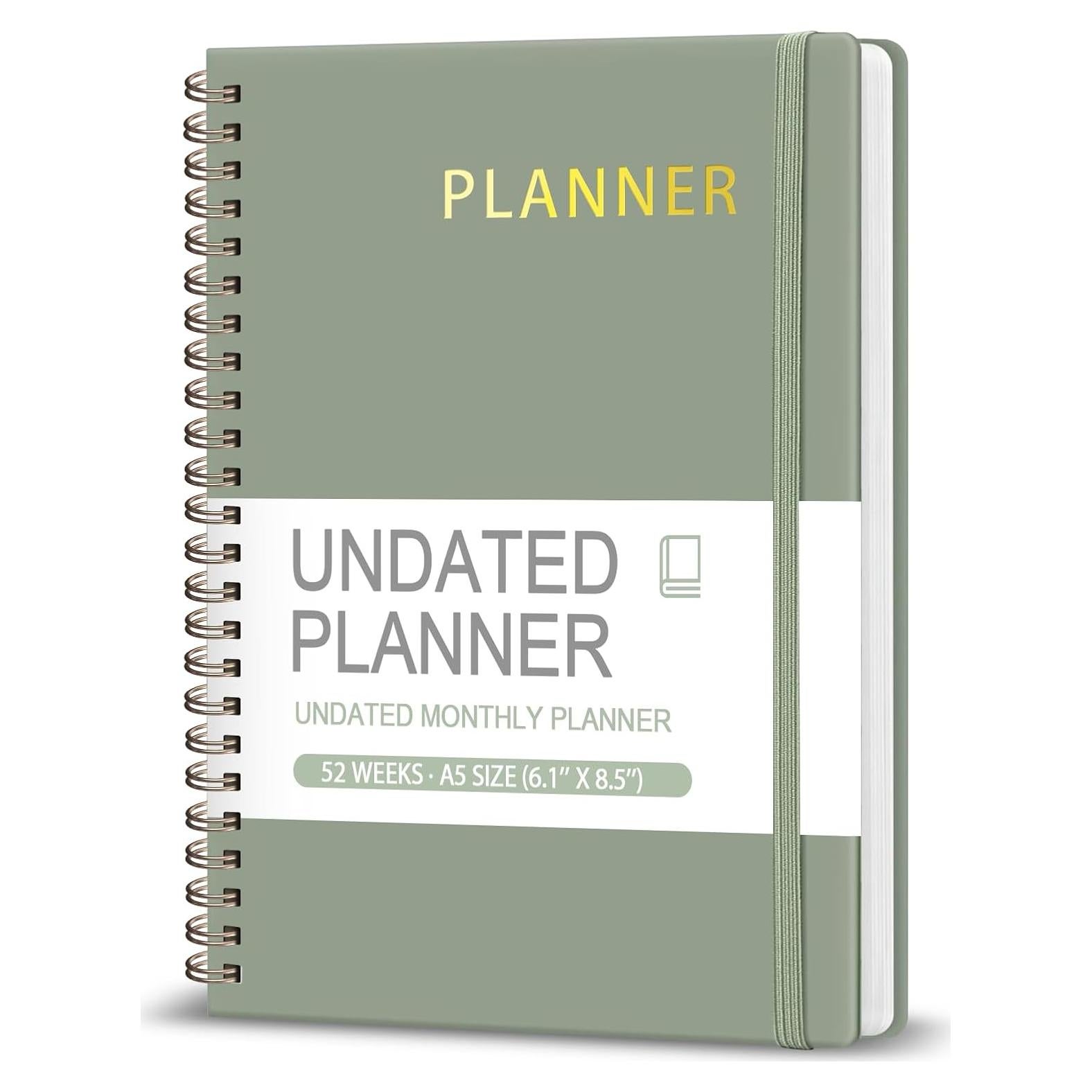 Planificador Semanal Sin Fecha VALOME A5 Verde 52 Semanas