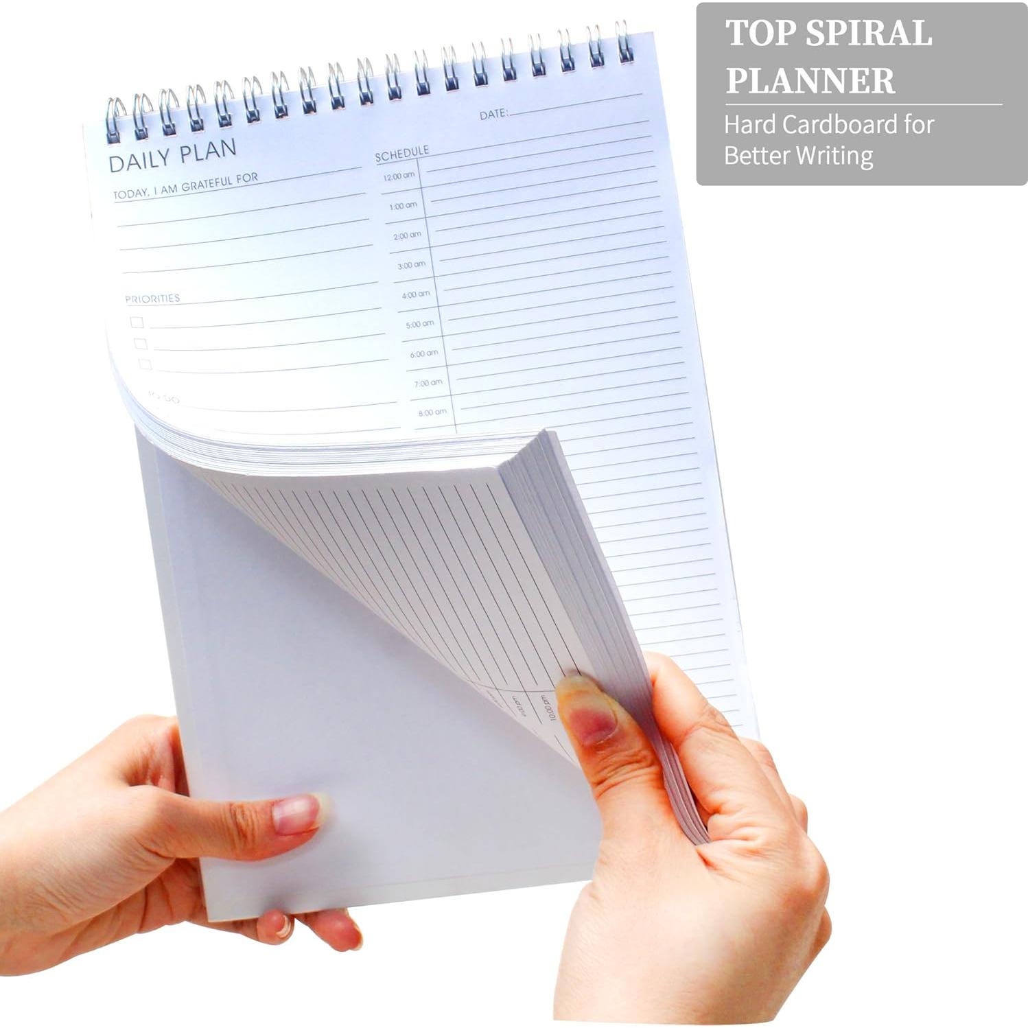 Planificador Diario 24 Horas KAICN - 3 Pcs, 16.5x24.9 cm