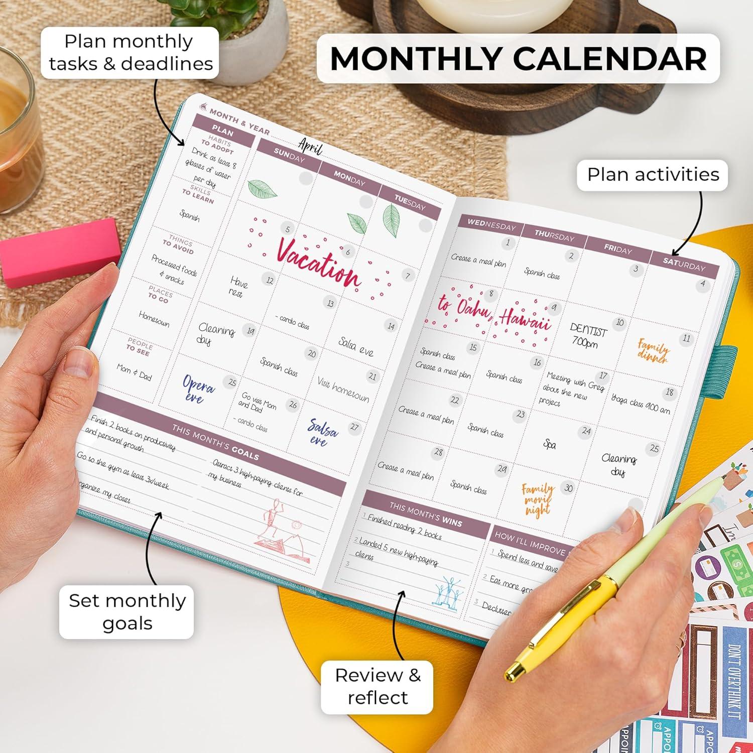 Planificador Semanal Clever Fox A5 Sin Fecha Teal Oscuro