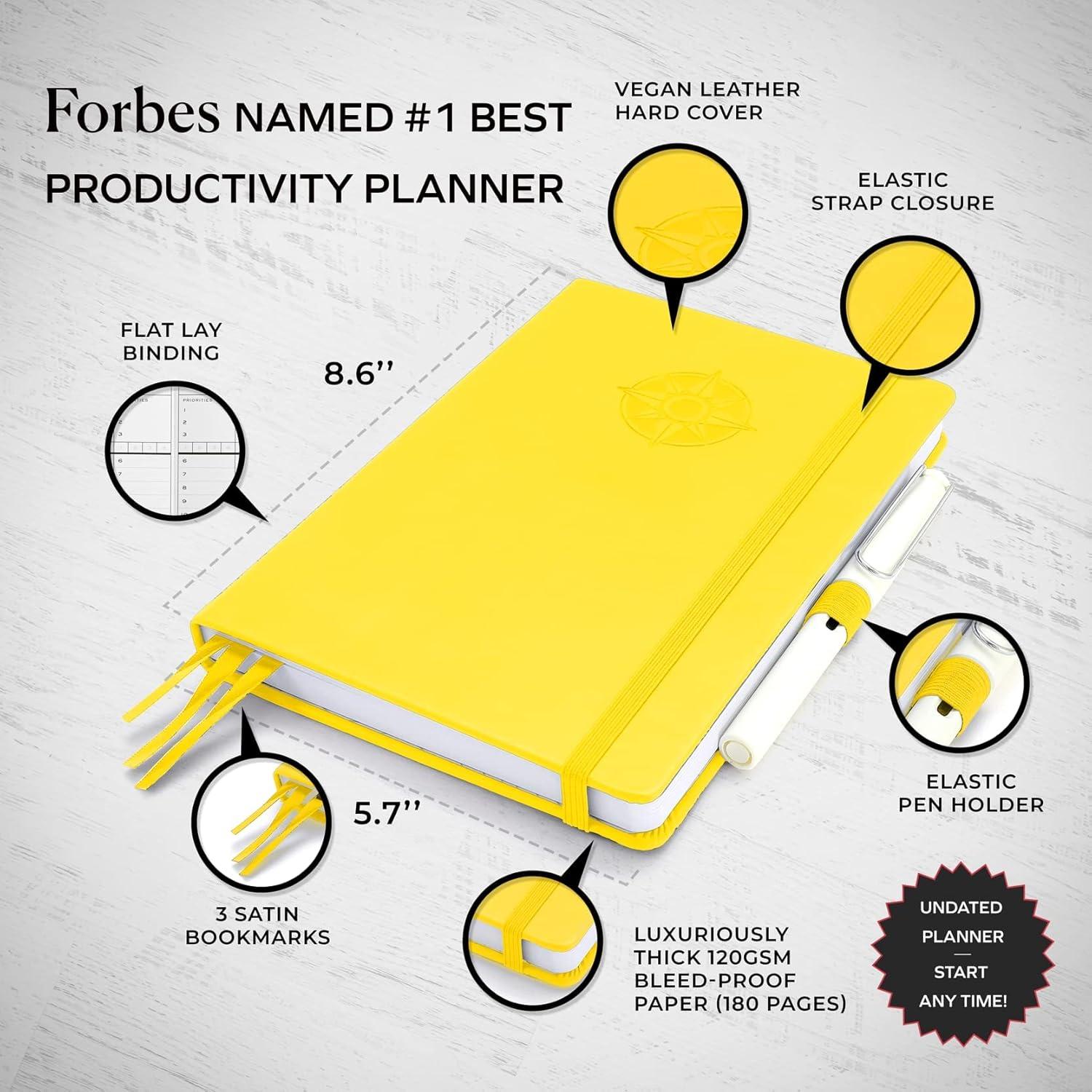 Planificador Inteligente Pro A5 Sin Fecha Amarillo - Organizador Diario
