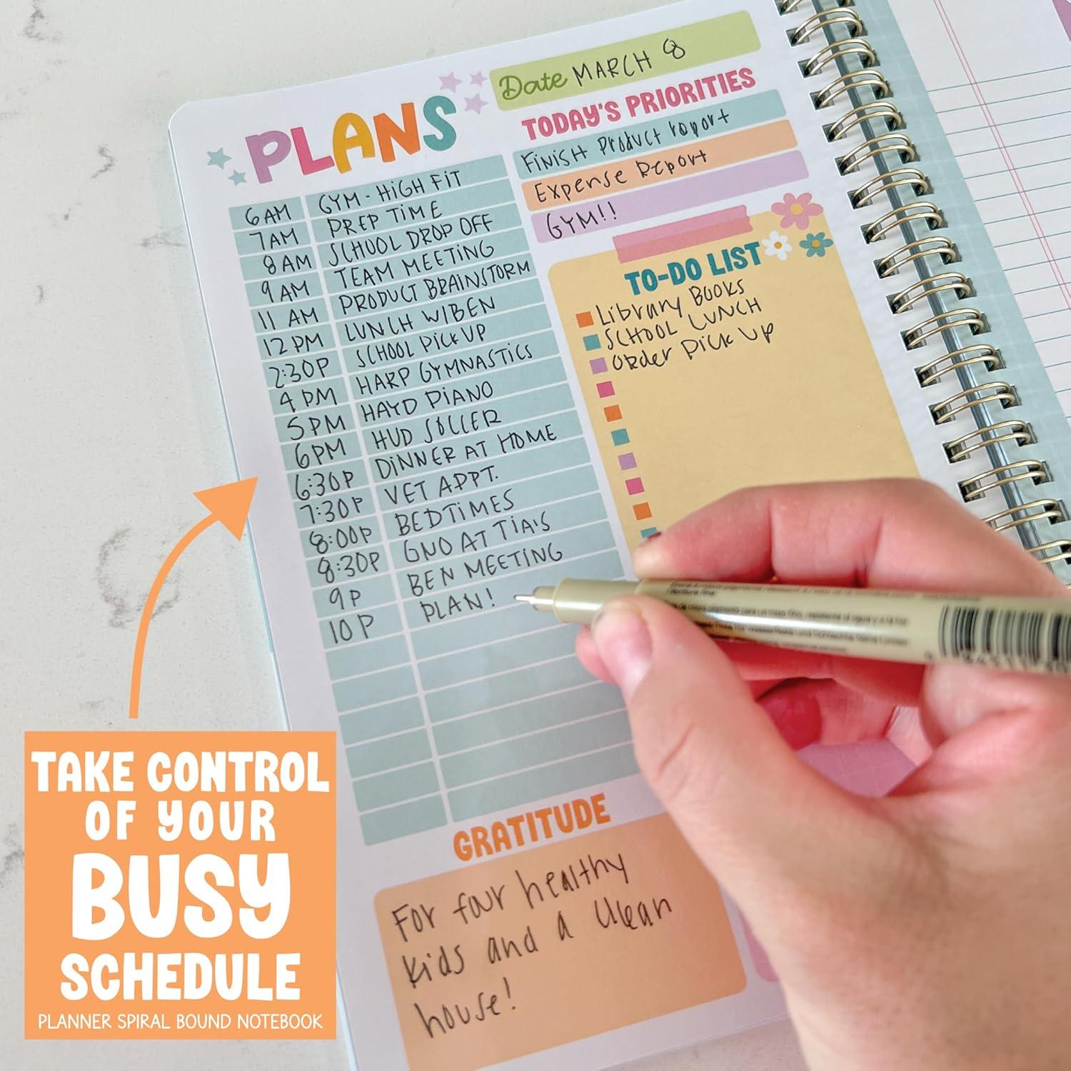 Planificador Diario Hadley Designs Rosa 2025-2026 14.7x21 cm