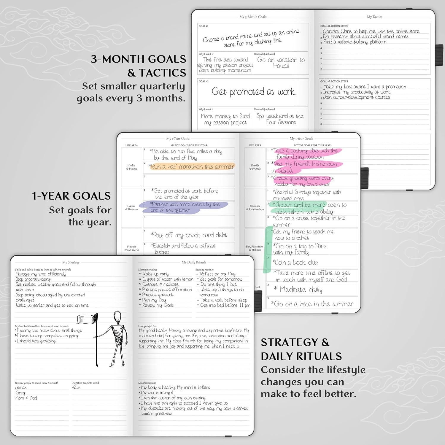 Legend Planner A5 - Planificador Semanal y Mensual Negro