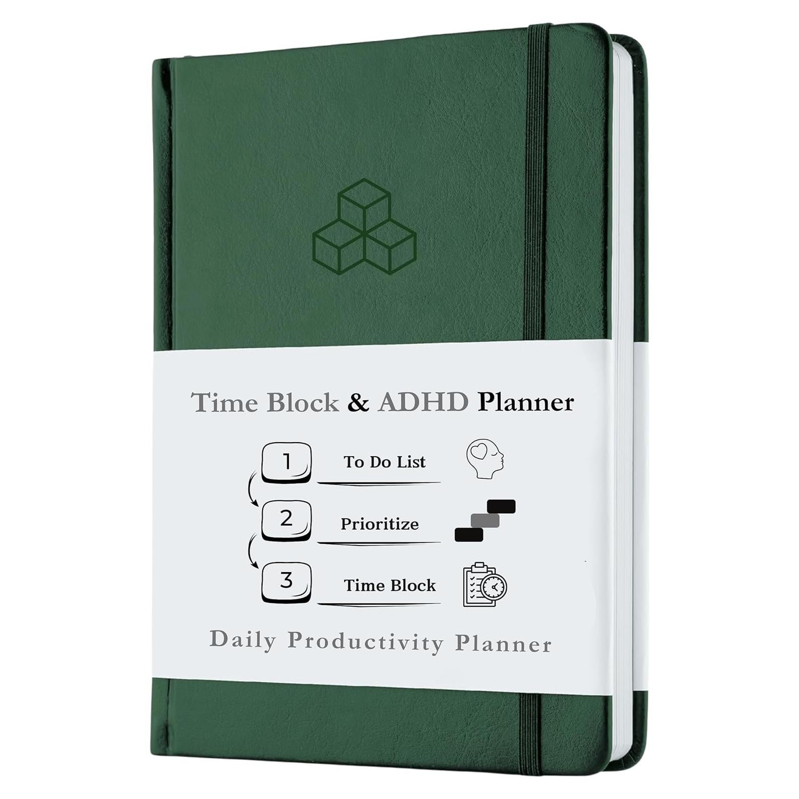 Planificador de Tiempo A5 Verde Planificador Oportuno 180 Páginas