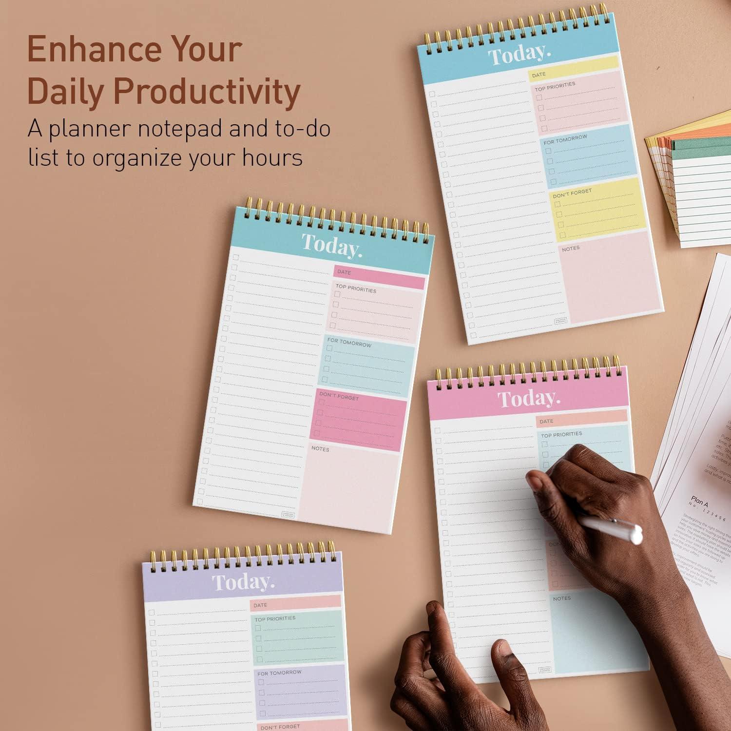 Bloc de Notas Sweetzer & Orange - Planificador Diario y Semanal - Juego de 4