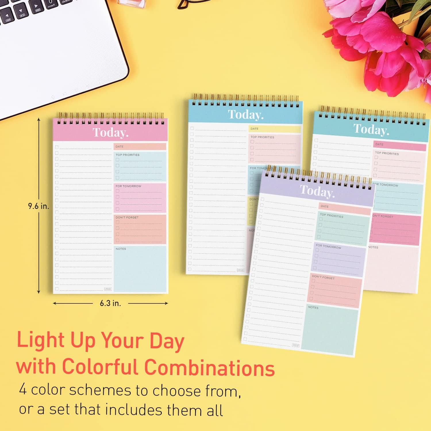 Bloc de Notas Sweetzer & Orange - Planificador Diario y Semanal - Juego de 4