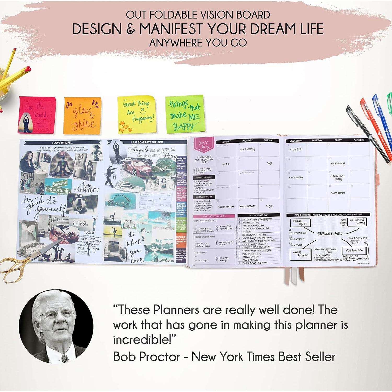 Diario de Manifestación Freedom Mastery B5 Vainilla 12 Meses