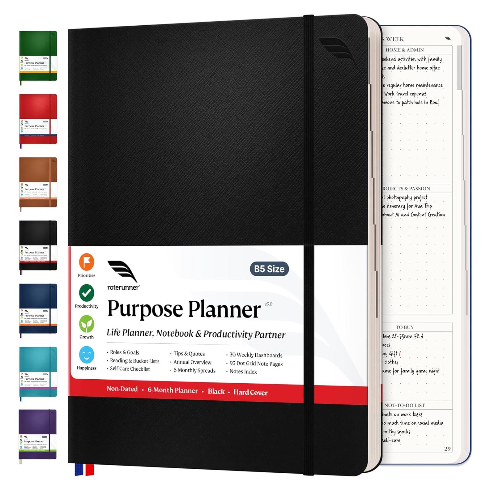 Planificador Roterunner B5 Sin Fecha 2025 - Productividad y Metas