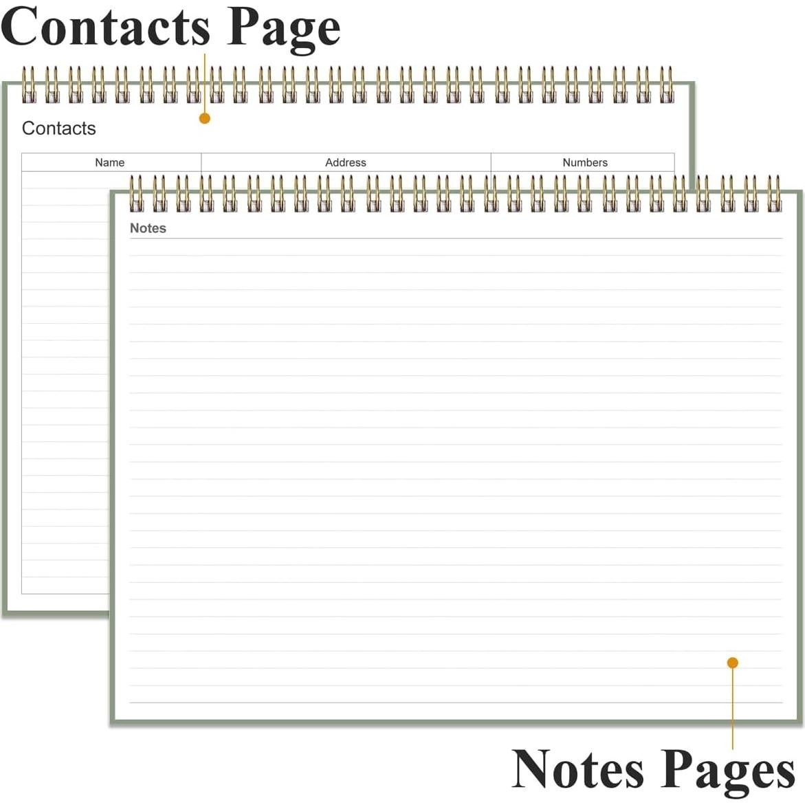 Planificador Semanal Heveboik Verde 21.6x27.9 cm 54 Semanas