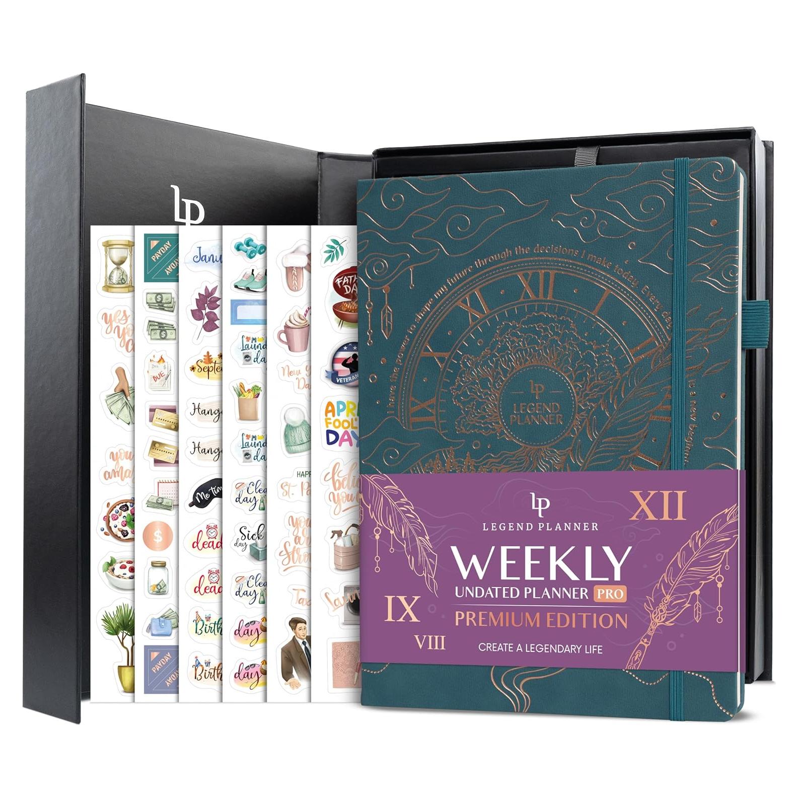 Planificador Legend Planner PRO A4 Sin Fecha Verde Oscuro