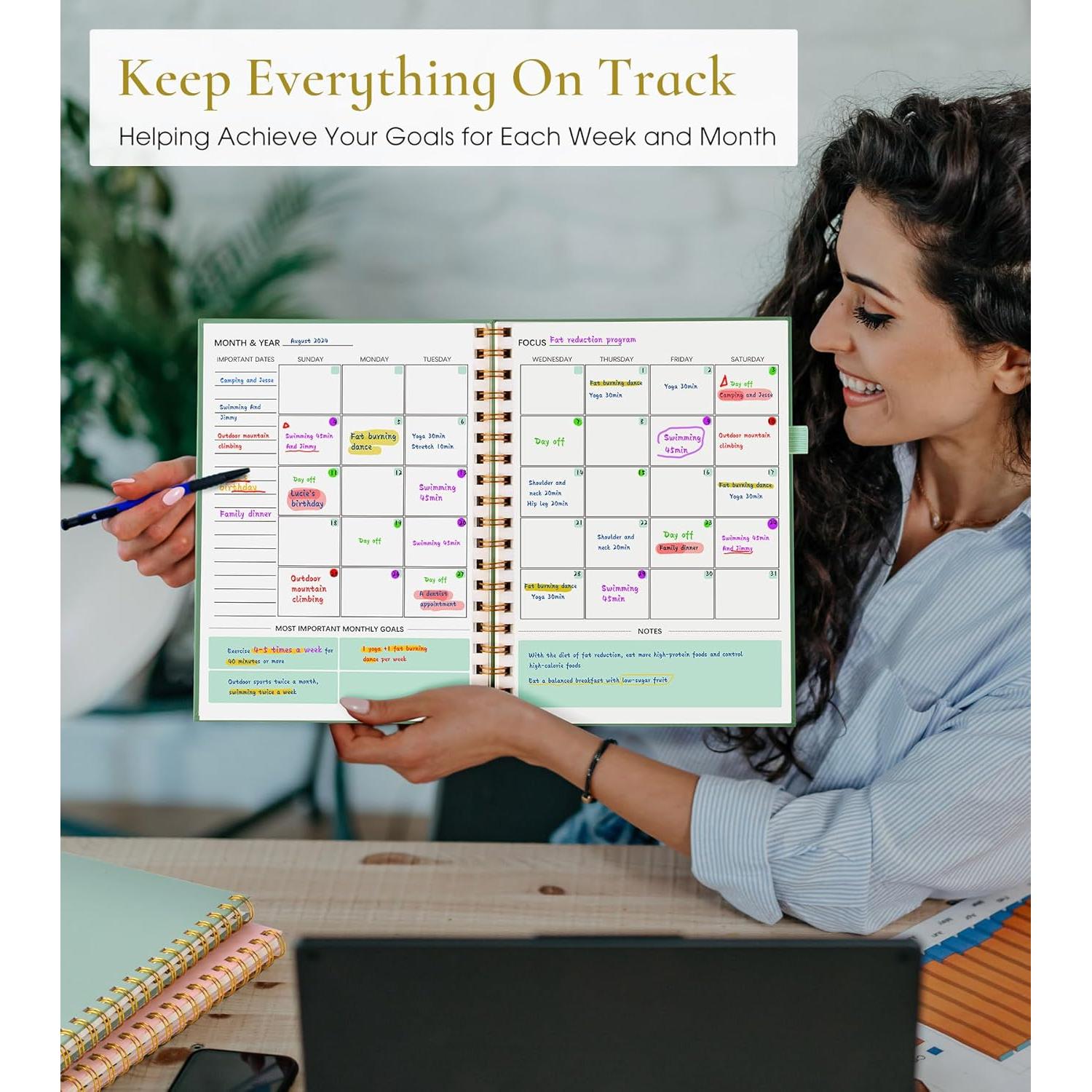 Planificador Semanal y Mensual No Datado FABLSOTH B5 Verde