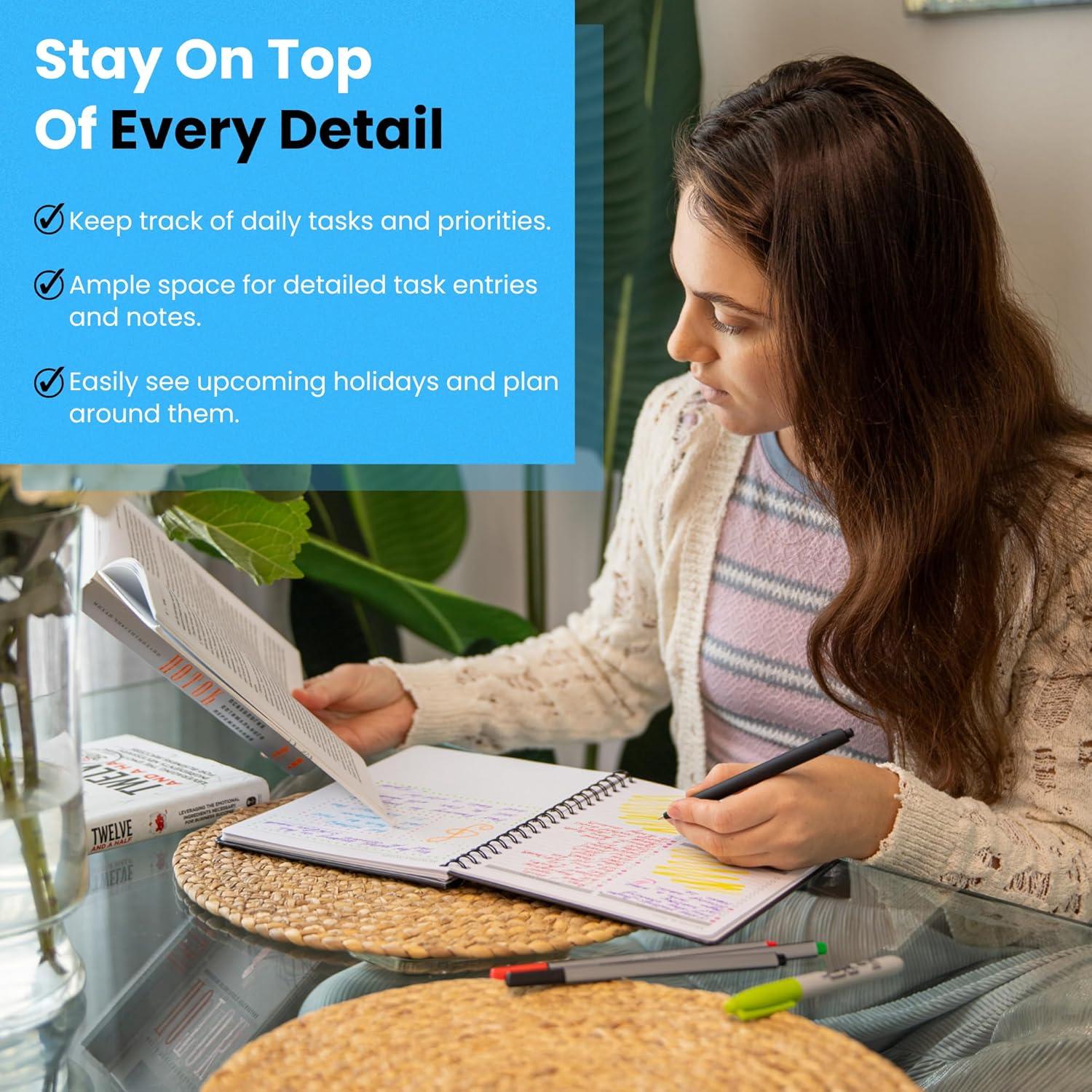 Planificador Diario No Datado A5 Nextnoid - Tapa Dura Negro