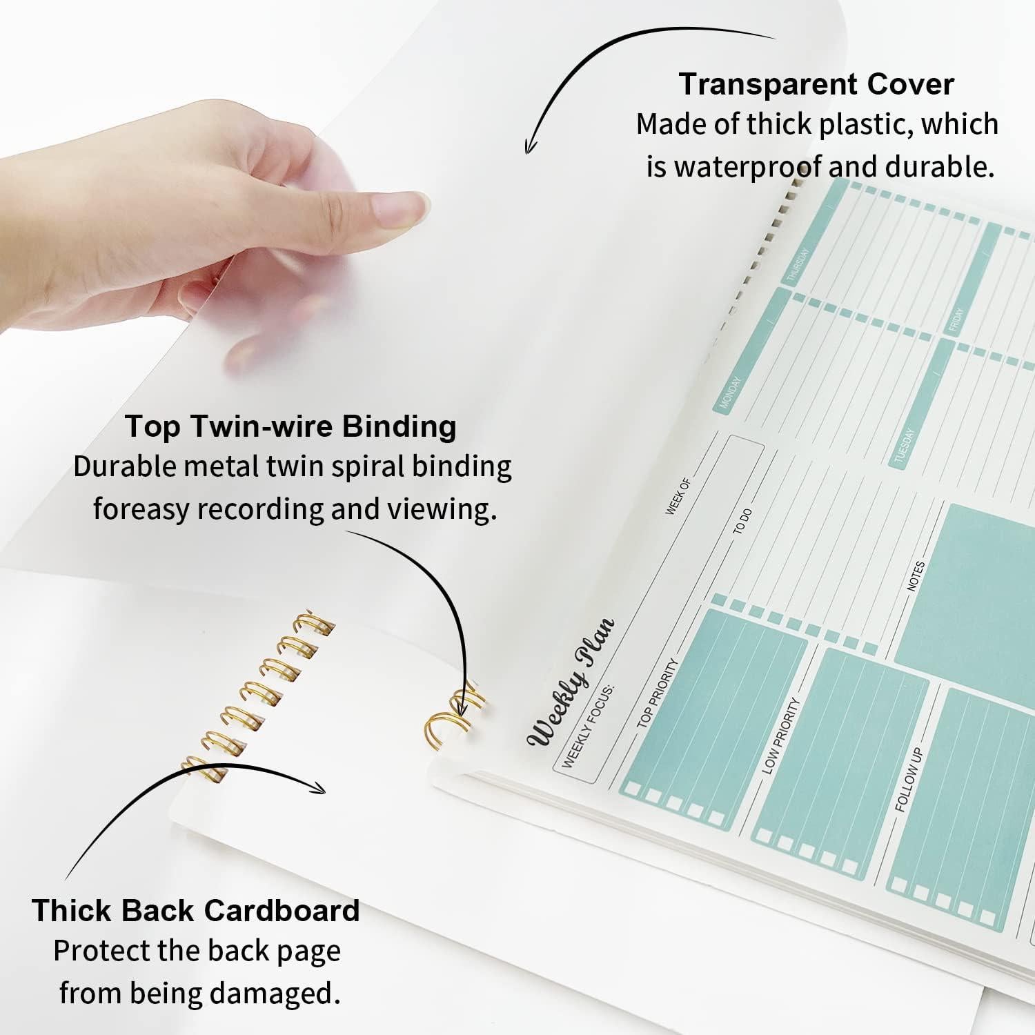 Planificador Semanal Regolden-Book 52 Semanas 21.6x27.9 cm