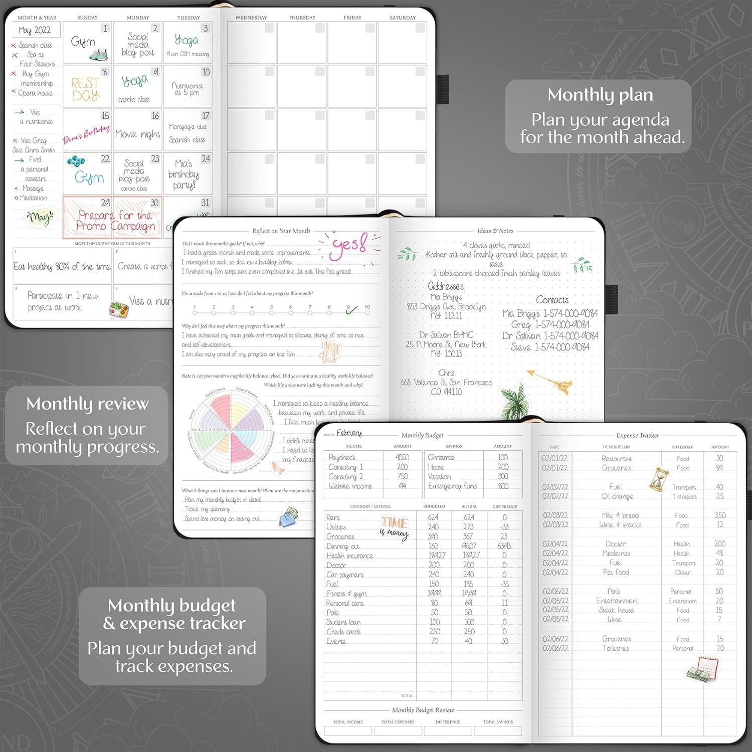 Planificador Semanal Legend Premium A5 Negro Sin Fecha