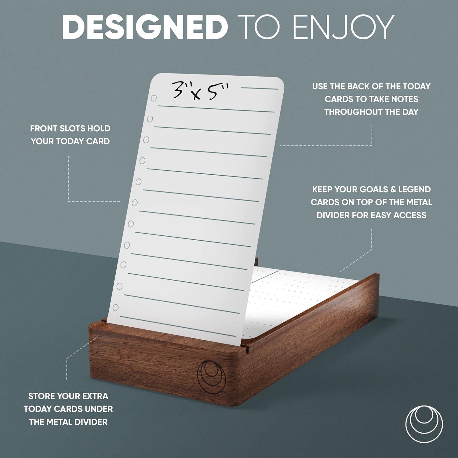 Planificador Diario Sin Fecha Mind Design - 120 Tarjetas 3x5 cm