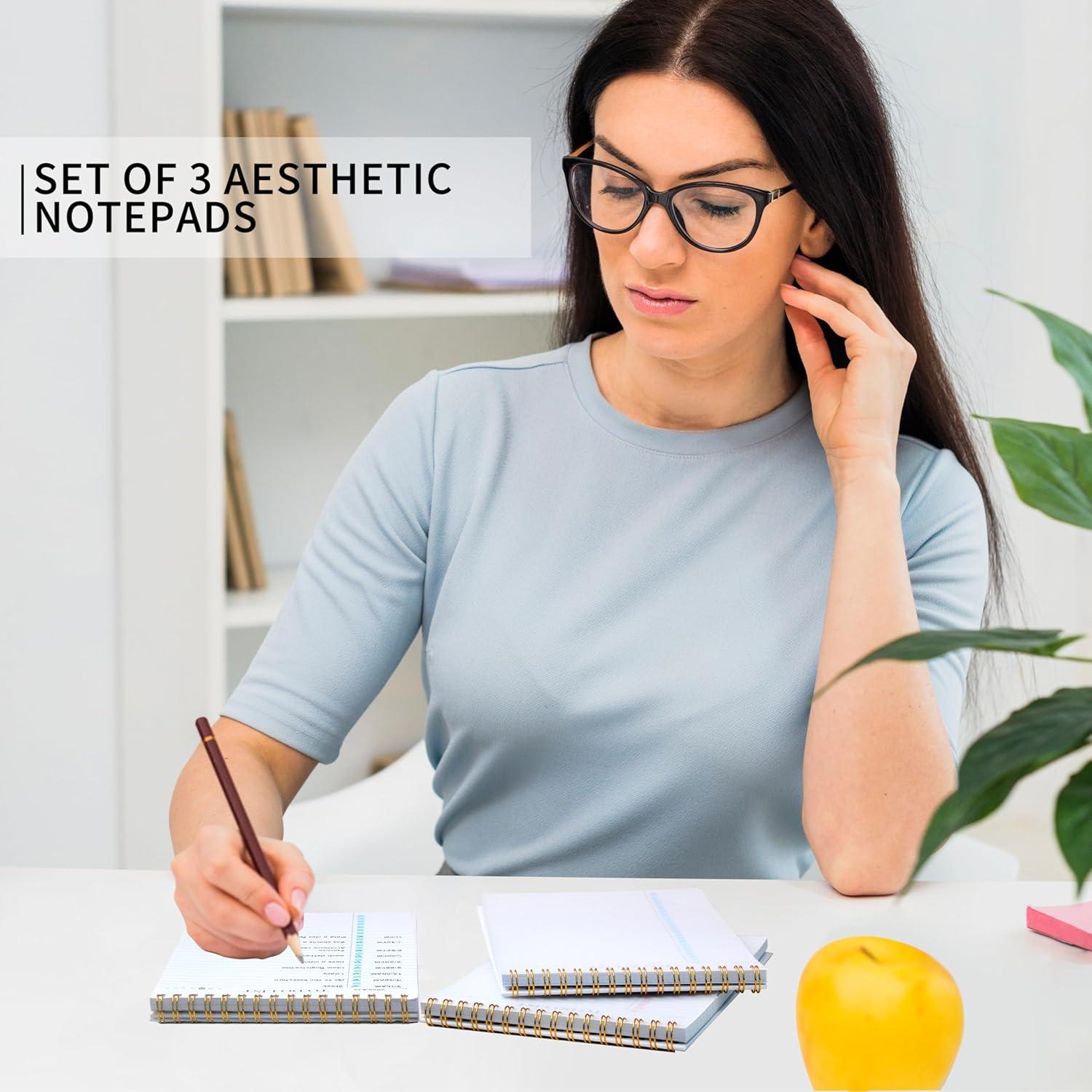 Bloc de Notas de Tareas 3pcs GOLDPEI A5 No Fechado 52 Hojas