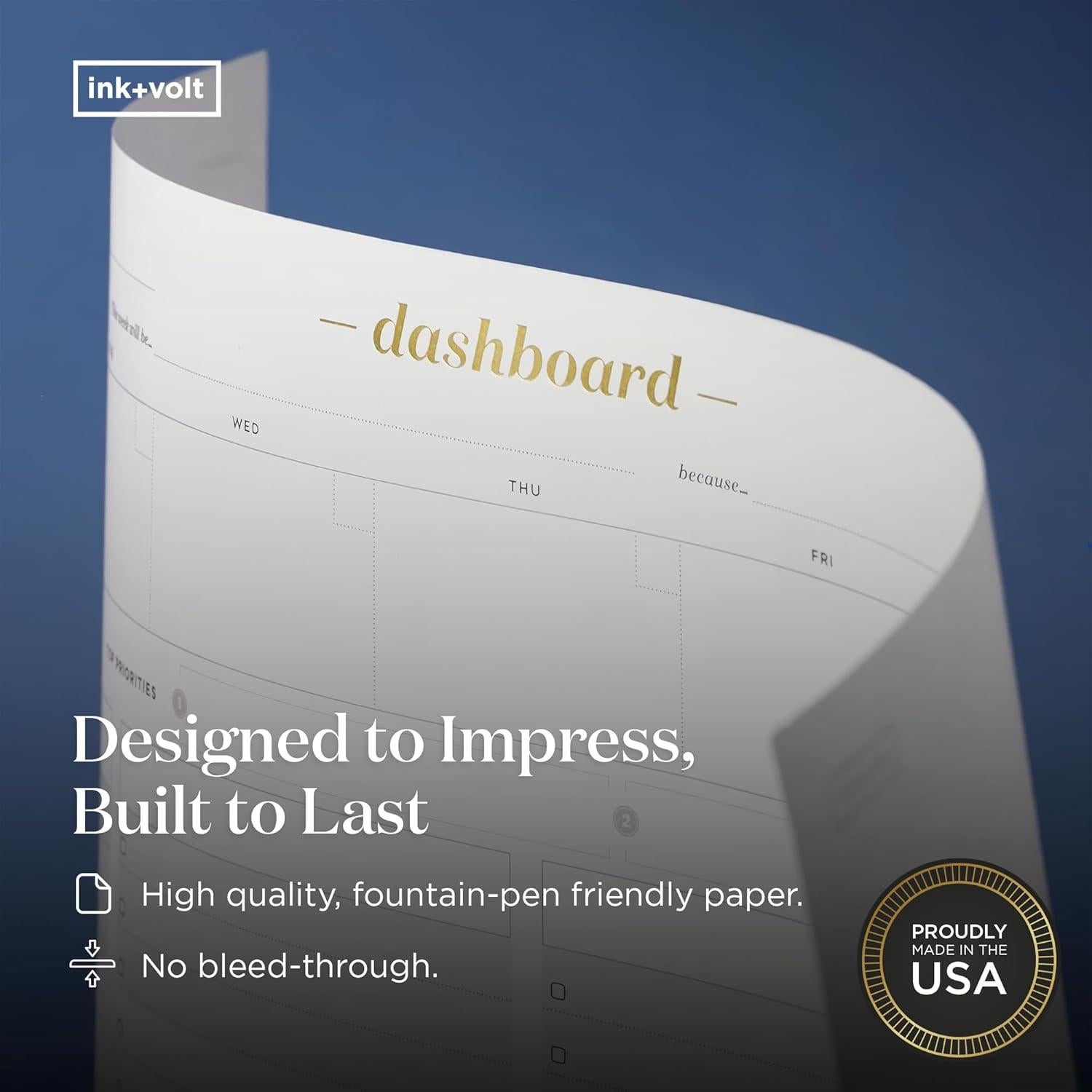 Bloc de Notas Semanal Ink+Volt A4 52 Hojas No Datadas