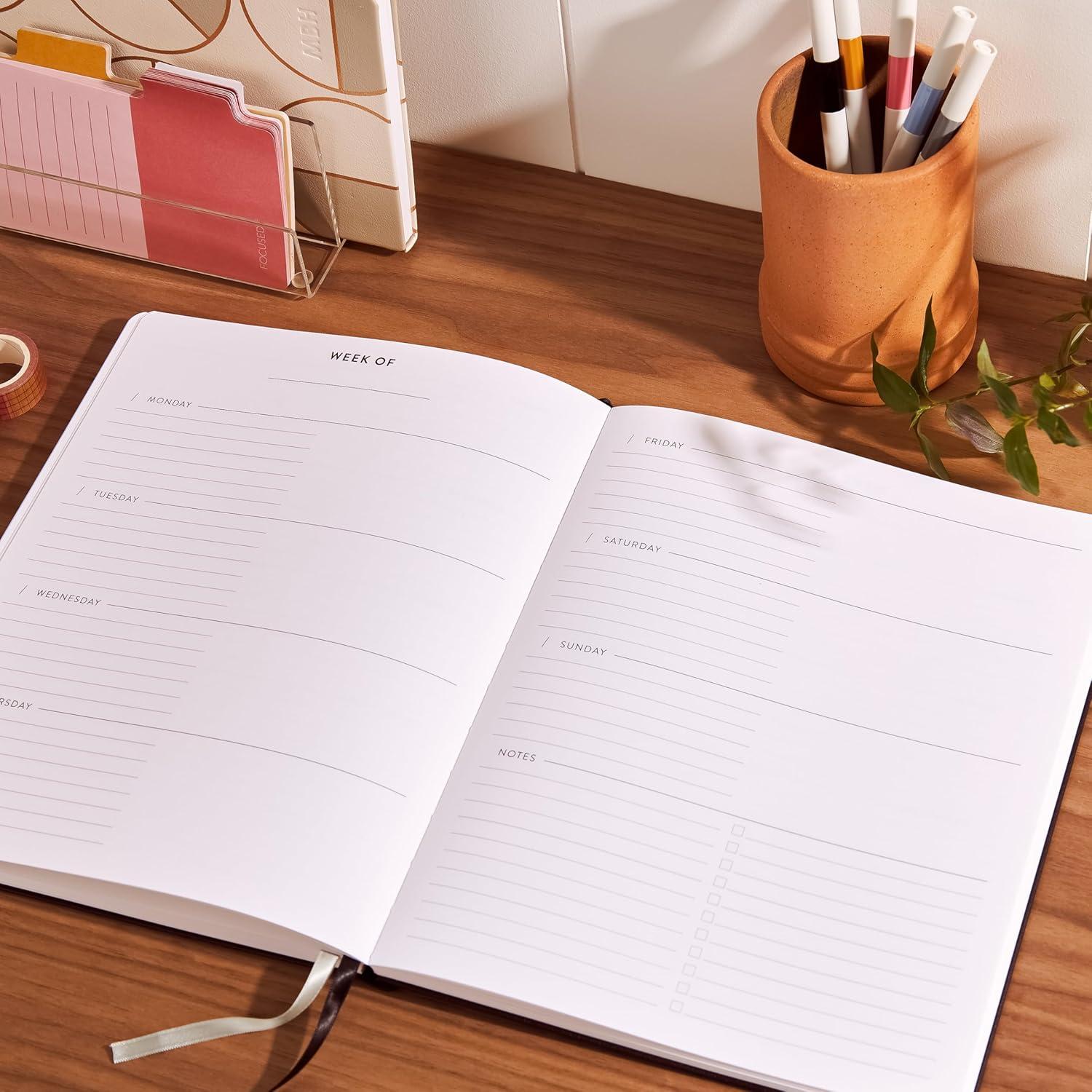 Planificador Enfocado Sin Fecha Erin Condren 20.3x25.4 cm Negro