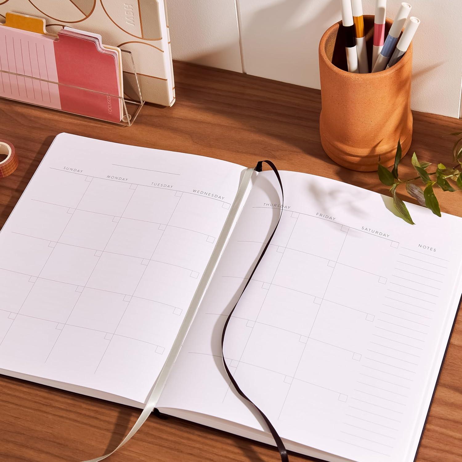 Planificador Enfocado Sin Fecha Erin Condren 20.3x25.4 cm Negro