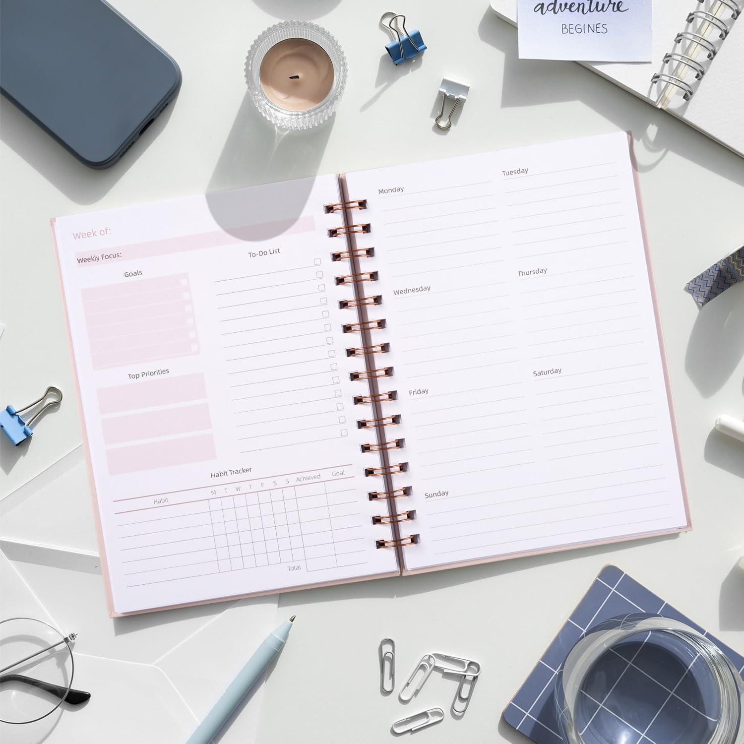 Planificador Semanal y Mensual LONLAT Rosa 15.5x21.3 cm