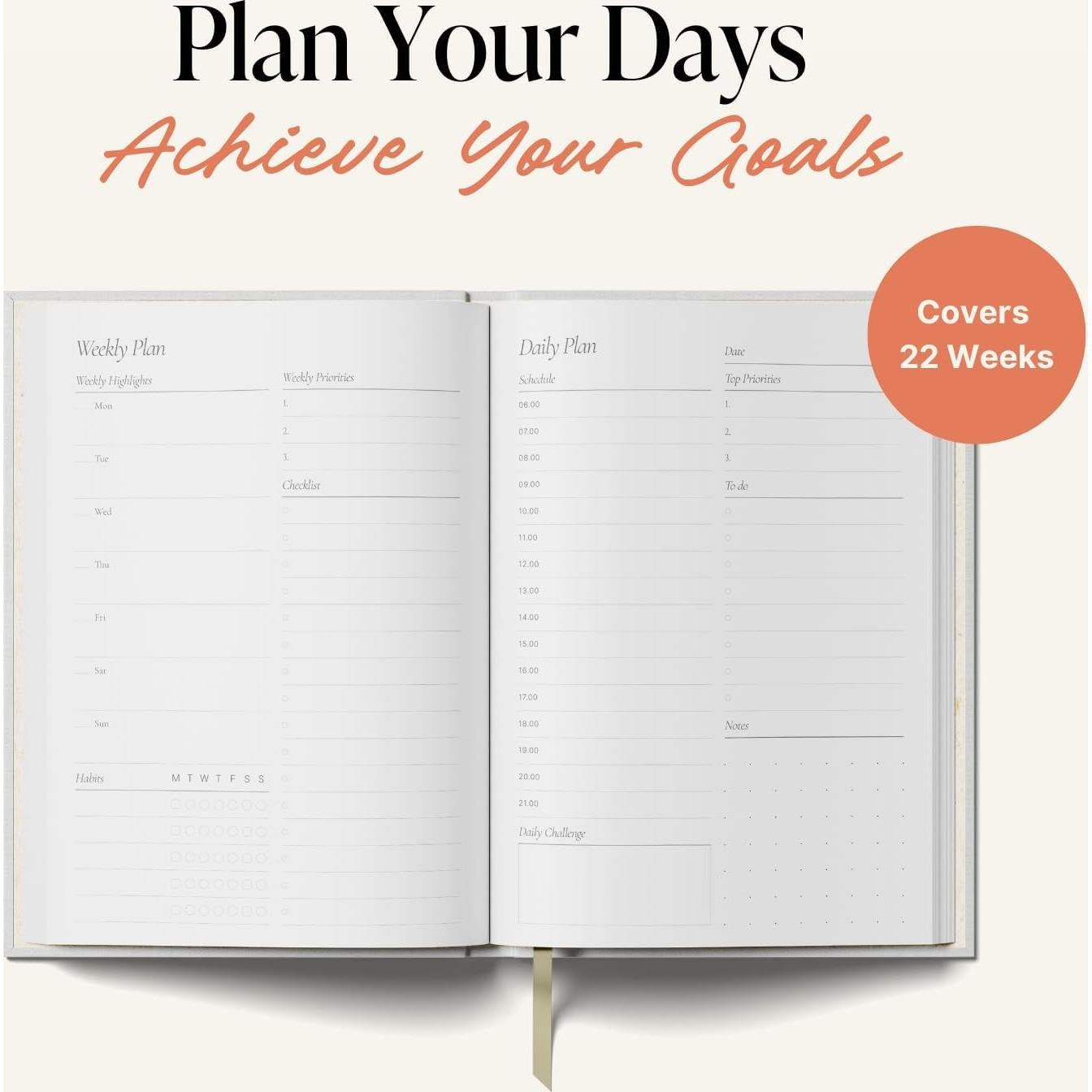 Planificador Diario Sin Fecha Yop & Tom A5 Jarrón - Productividad