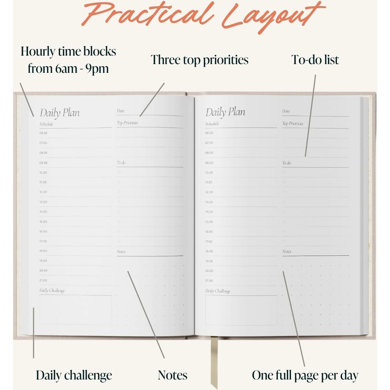 Planificador Diario Sin Fecha Yop & Tom A5 Jarrón - Productividad